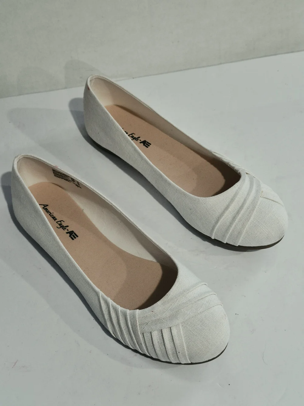 American Eagle Outfitters White Canvas Ballet Flats